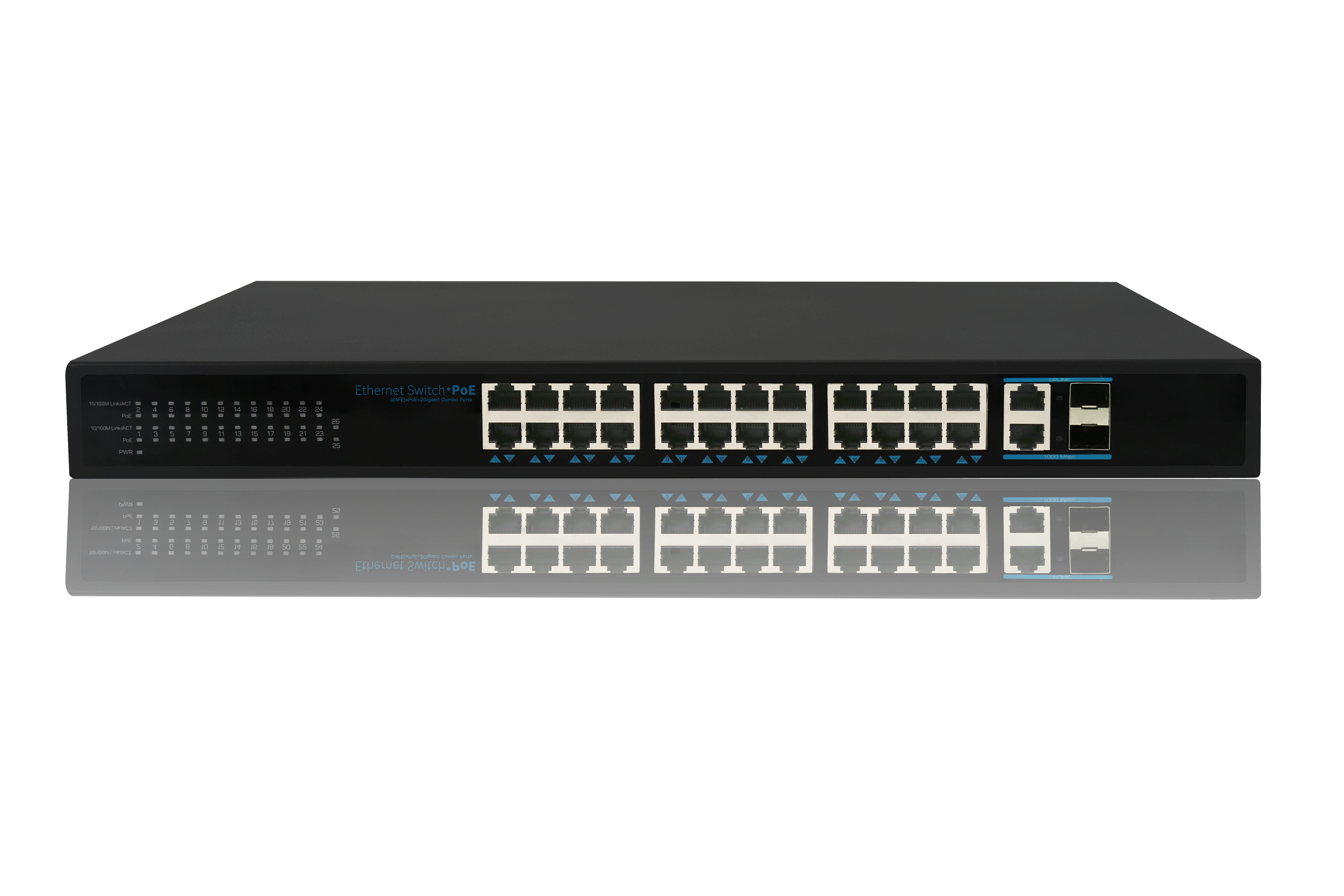 24 Ports PoE Ethernet Switch 